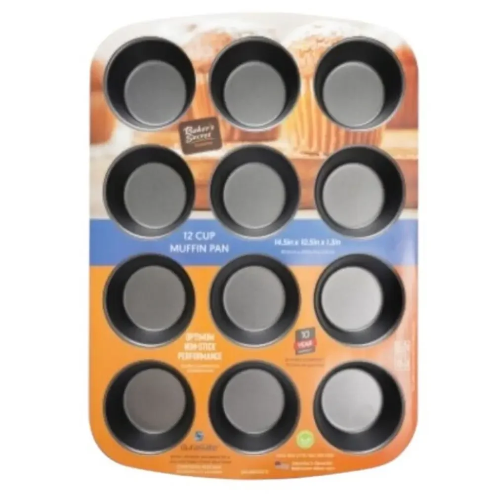 Baker's Secret 12‎ Cup Non-Stick Muffin Pan Cupcake - Excellent